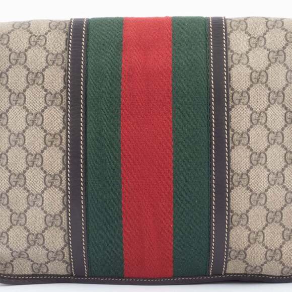 GUCCI Authentic Brown Leather Shoulder Bag - Picture 2 of 13